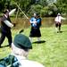 Ann Arbor Sword Club member Ben Spencer instructs Luke Veninga on historic fencing with German long swords at the Celtic Festival in Saline on Saturday, July 13. Daniel Brenner I AnnArbor.com